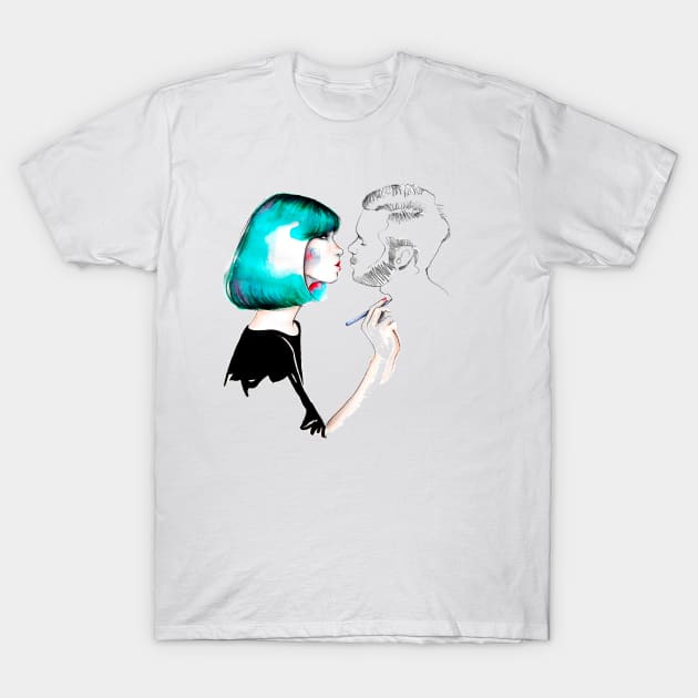 Kiss Me T-Shirt by InaStanimirova